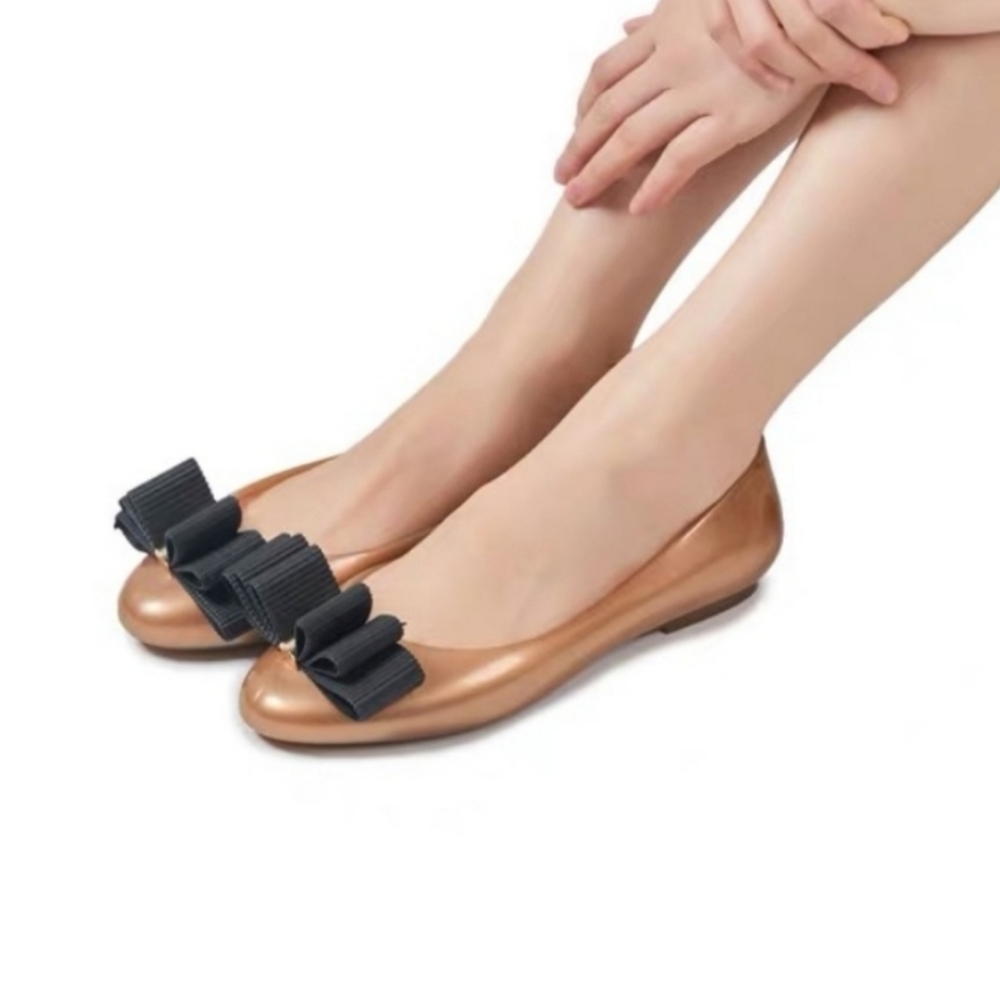 MELISSA DOLL FEM + JASON WU In Copper ballerina flat